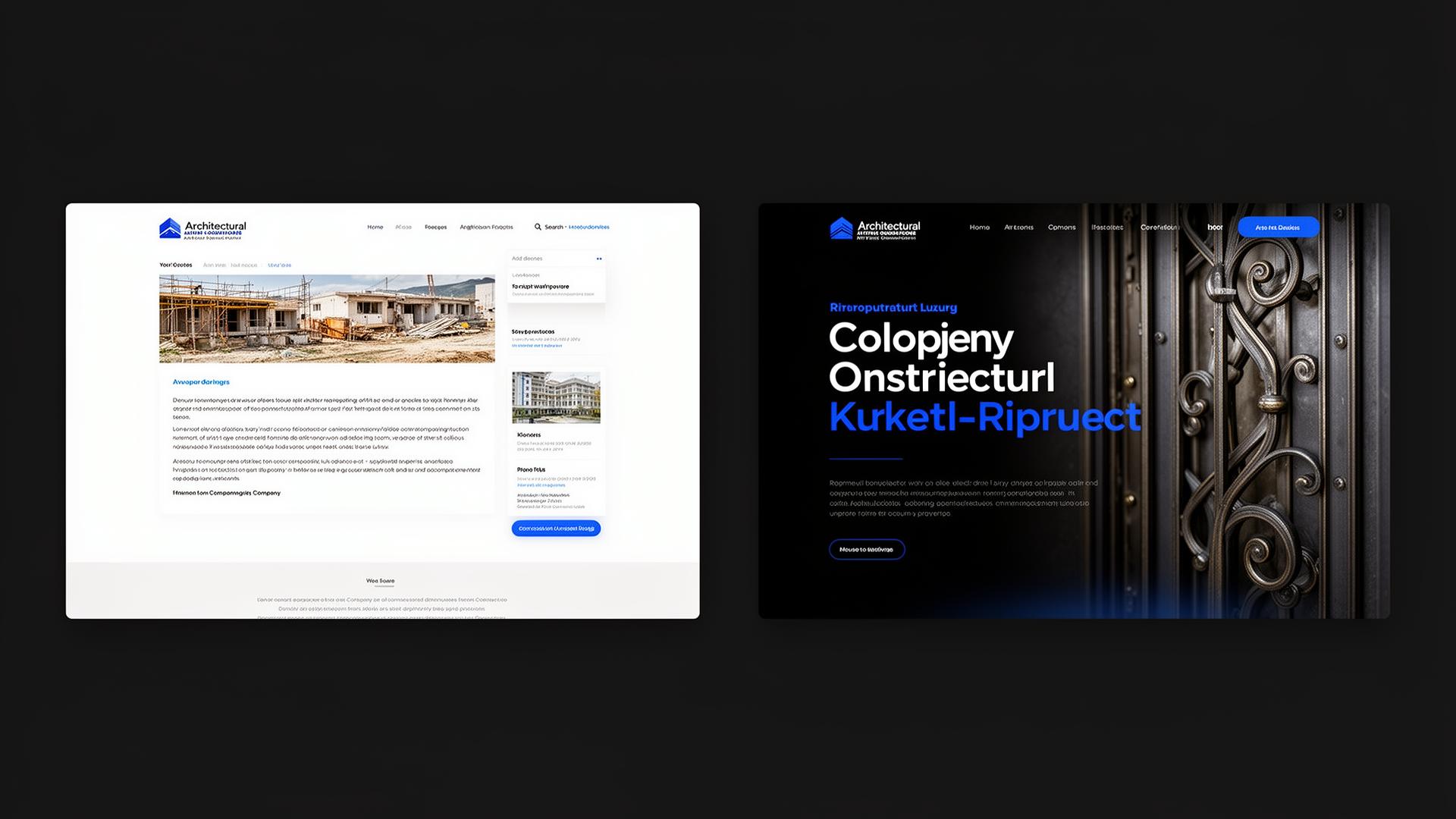 Before and after comparison of Shepherds Fabrications website
